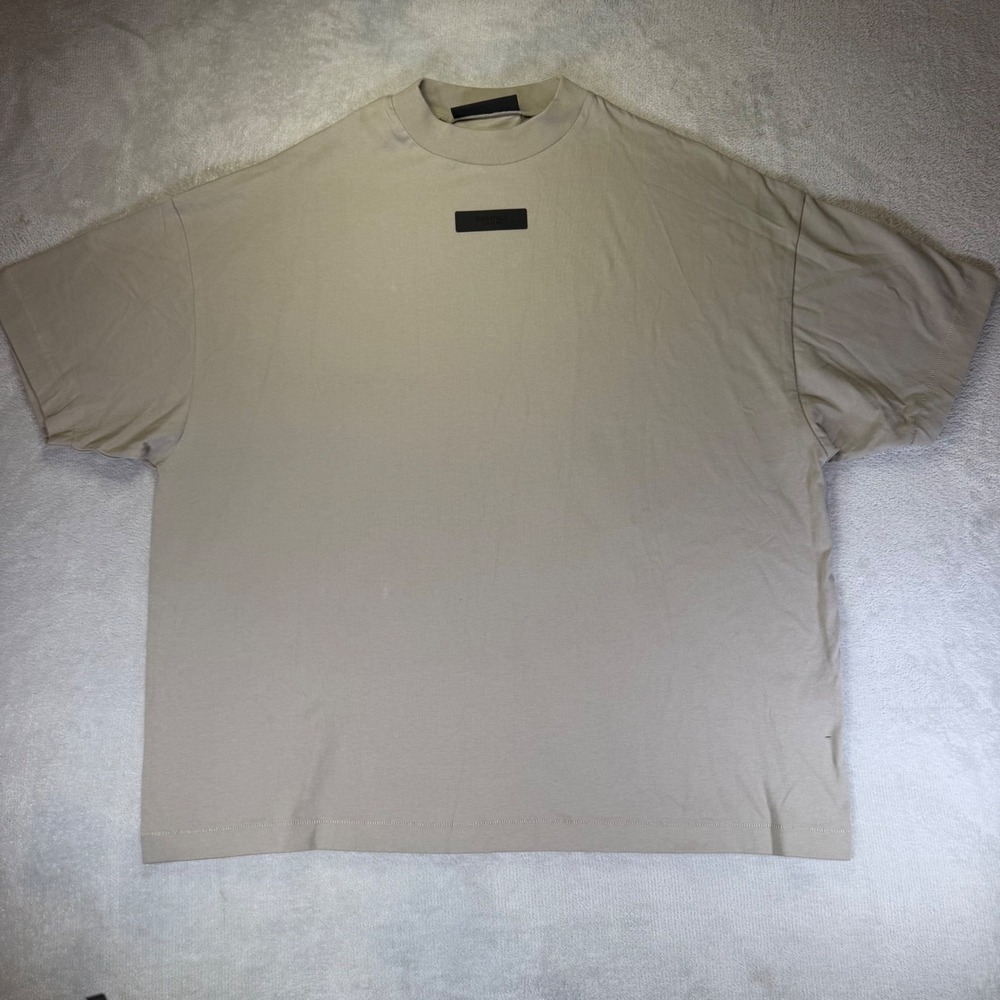 Fear of God Essentials T-Shirt Tan Earth Tone Boxy Oversized Mens Small S